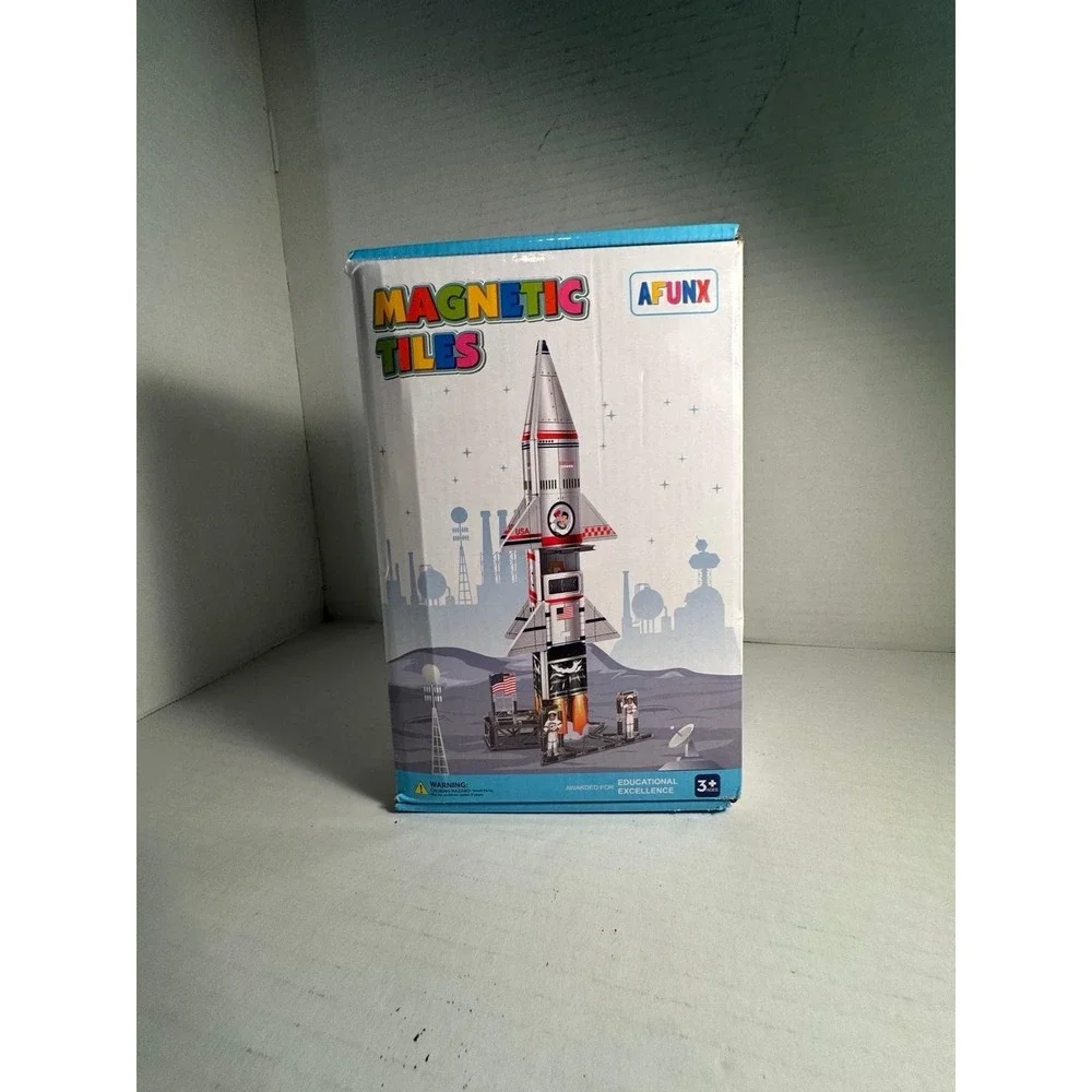 AFUNX Magnetic Tiles Rocket Space Educational Building Set 3+ FY180T-60 2025